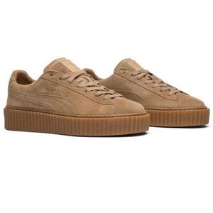 Fenty x Puma Suede Creeper Sneaker in Oatmeal